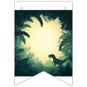 Trendy T-Rex Dinosaur Silhouette Banner (Erste Fahne)