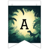 Trendy T-Rex Dinosaur Silhouette Banner (Dritte Fahne)