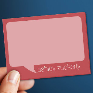 Trendy Talk Blase mit Personalisiertem Namen RED Post-it Klebezettel
