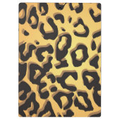 Trendy Tan Black Cheetah Leopard Glam Personalisie Klemmbrett (Rückseite)
