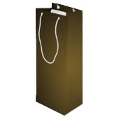Trendy Tan und Black Grainy Vignette Geschenktüte Für Weinflaschen (Rückseite Schrägansicht)