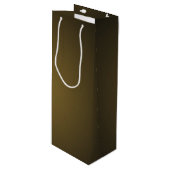 Trendy Tan und Black Grainy Vignette Geschenktüte Für Weinflaschen (Vorderseite Schrägansicht)