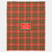 Trendy Tartan Blanket Personalized Christmas Gift Fleecedecke (Vorderseite)