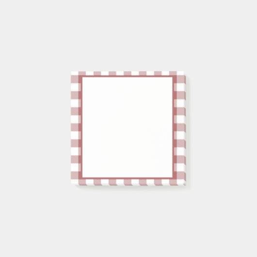 Trendy Tartan Schottenlehrer Rotes Weiß Tiefland Post-it Klebezettel (Vorderseite)