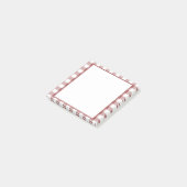 Trendy Tartan Schottenlehrer Rotes Weiß Tiefland Post-it Klebezettel (angewinkelt)