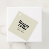 Trendy Taupe Homemade Limoncello Geschenkanhänger (Beispiel)