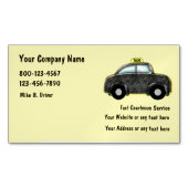 Trendy Taxi Ride Hailing Service Magnetische Visitenkarte (Vorderseite)
