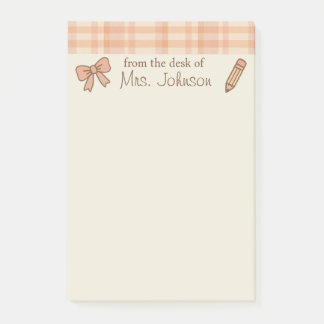 Trendy Teacher Personalisiert 4"x6" Nachhinweise Post-it Klebezettel