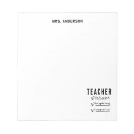 Trendy Teacher To Do List Inspirational  Notizblock