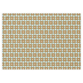 Trendy Teal Caramel Retro Groovy Flowers Seamless Tischdecke (Vorderseite (Horizontal))