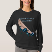 Trendy Teal Polka Dot High Heels Boss Babe Quote  T-Shirt (Vorderseite)