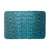 trendy teal turquoise aqua blue alligator print badematte (Vorderseite)