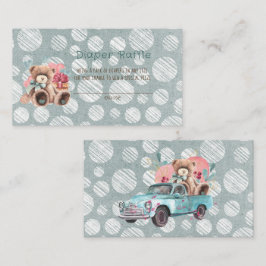 Trendy Teddy Bear hört Diaper Raffle Visitenkarte