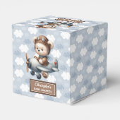 Trendy Teddy Bear Pilot Boy Baby Fevor Box Geschenkschachtel (Rückseite)