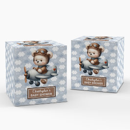 Trendy Teddy Bear Pilot Boy Baby Fevor Box Geschenkschachtel
