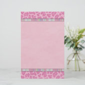 Trendy Teeny Bopper Pink Leopard Briefpapier (Stehend Vorderseite)