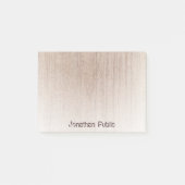 Trendy Template Elegant gestresstes Textholzbild Post-it Klebezettel (Vorderseite)