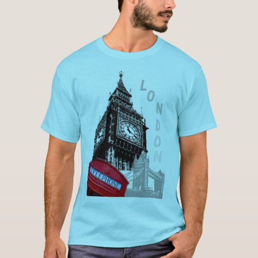 Trendy Template Elegant Moderner Pop Art London T-Shirt (Vorderseite)