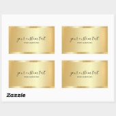 Trendy Template Gold Hand Script Your Custom Text Rechteckiger Aufkleber (Blatt)