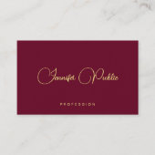 Trendy Template Gold Text Calligraphy Luxurious Visitenkarte (Vorderseite)