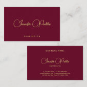 Trendy Template Gold Text Calligraphy Luxurious Visitenkarte (Vorne/Hinten)
