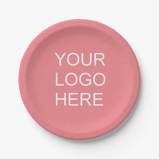 Trendy Template laden Sie den Text Ihres Firmenlog Pappteller (Vorderseite)
