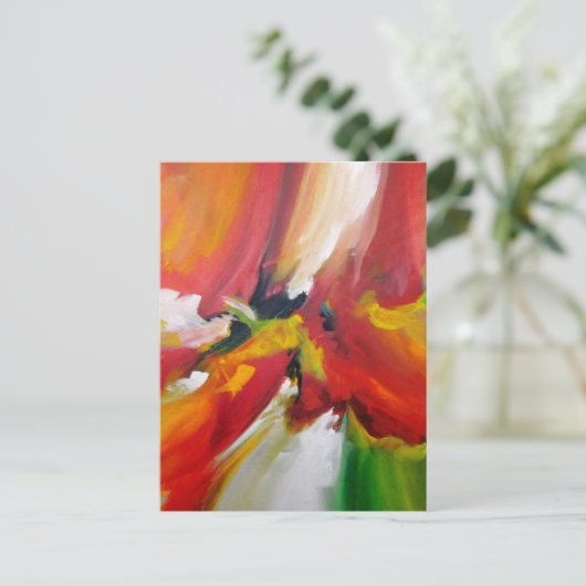 Trendy Template Moderner Abstrakter Expressionist Postkarte (Stehend Vorderseite)
