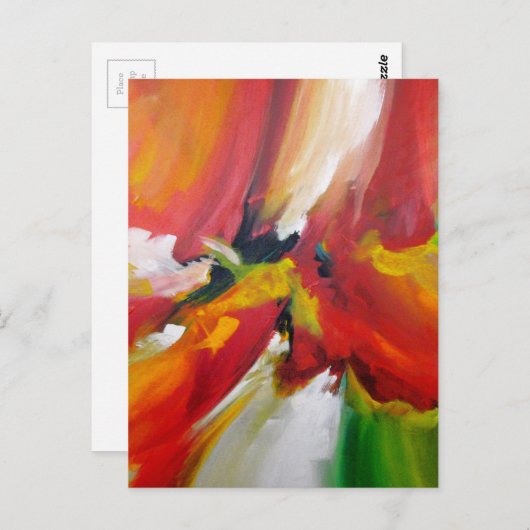 Trendy Template Moderner Abstrakter Expressionist Postkarte (Vorne/Hinten)