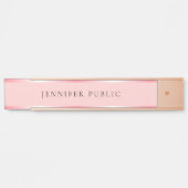 Trendy Template Name Blush Pink and Rose Gold Home Türschild (Vorderseite )
