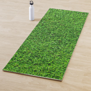 Trendy Template Nature Green Grass Field Fitness Yogamatte