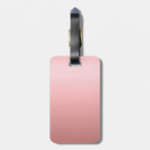 Trendy Template Stilvolle Rose Gold Monogram Gepäckanhänger (Rückseite vertikal)
