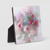 Trendy Template Watercolor Rose Blume Blumenmuster Fotoplatte (Vorderseite)