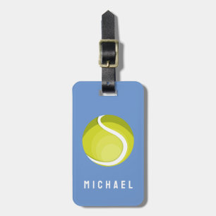 Trendy Tennis Ball Personalisiert Blue Gepäckanhänger