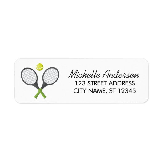 Trendy Tennis Return Address (Vorne)