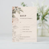 Trendy Terracotta Blume Grünpflanzen RSVP Karte (Stehend Vorderseite)