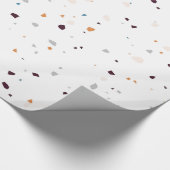 Trendy Terrazzo Confetti Design Stil Geschenkpapier (Ecke)