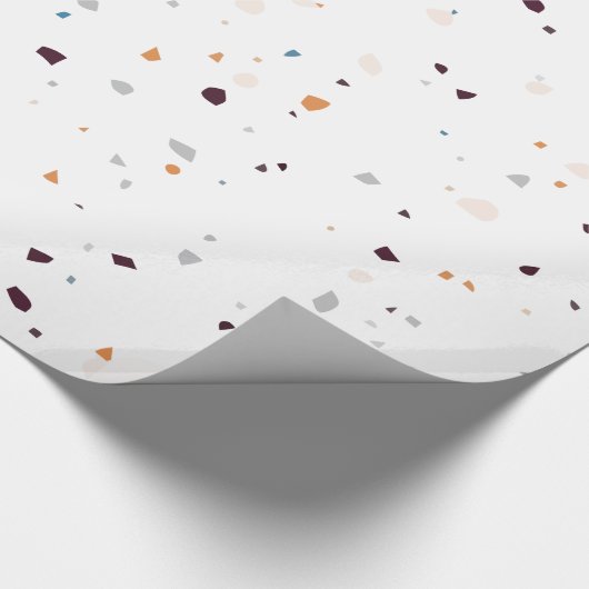 Trendy Terrazzo Confetti Design Stil Geschenkpapier (Ecke)