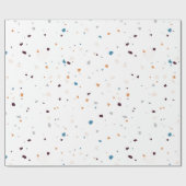 Trendy Terrazzo Confetti Design Stil Geschenkpapier (Flach)