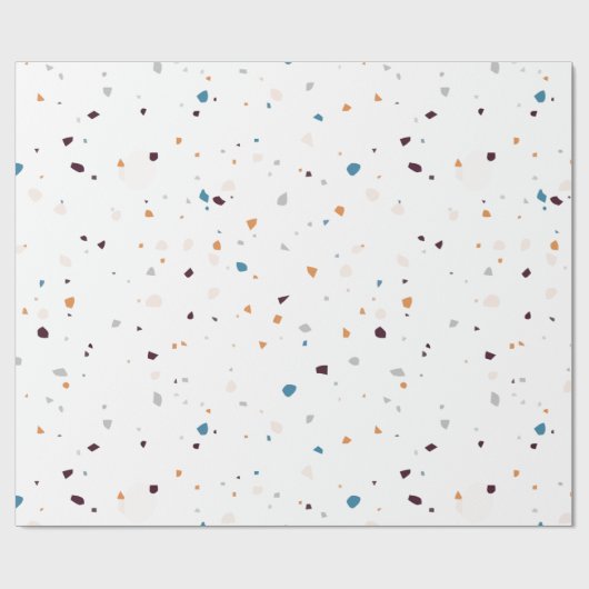 Trendy Terrazzo Confetti Design Stil Geschenkpapier (Flach)