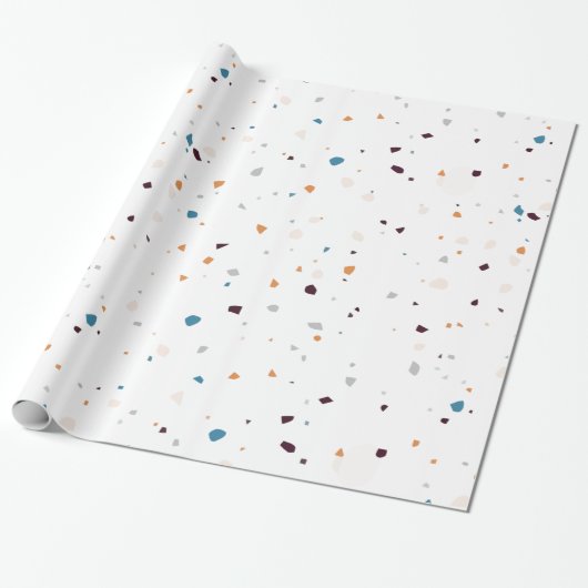 Trendy Terrazzo Confetti Design Stil Geschenkpapier (Ungerollt)