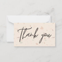 Trendy Terrazzo und Signature Script Vielen Dank