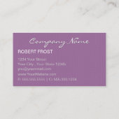 Trendy Textured Monogram CHOSE HINTERGRUNDFARBE Visitenkarte (Rückseite)