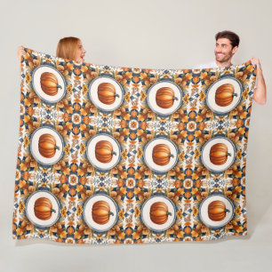 Trendy Thanksgiving Pumpkin Autumn Collection Fleecedecke