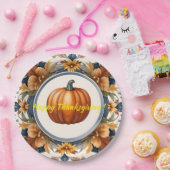 Trendy Thanksgiving Pumpkin Autumn Collection Pappteller (Party)