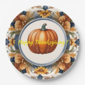 Trendy Thanksgiving Pumpkin Autumn Collection Pappteller (Vorderseite)