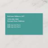 Trendy Therapeutic Massage Services Visitenkarte (Rückseite)