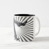 Trendy Thigh High Boot Art Zweifarbige Tasse (VorderseiteRechts)