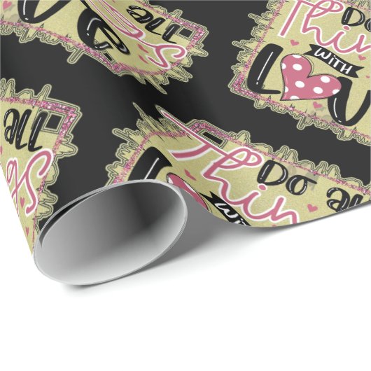 Trendy Things Liebe Valentinstag Geschenkpapier (Rolleneckpunkt)