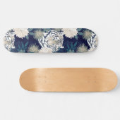 Trendy Tiger Animal Watercolor Blumendesign Skateboard (Horizontal)