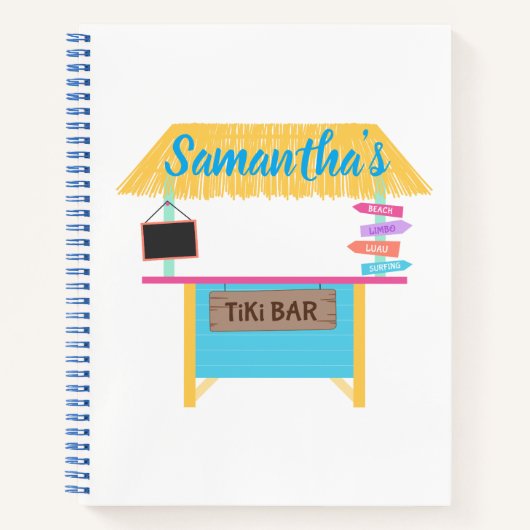 Trendy Tiki Bar Party Notizblock (Vorderseite)